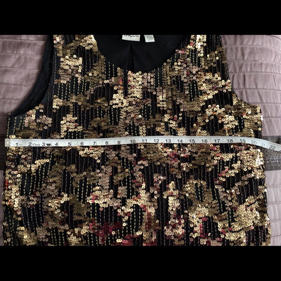 Chico’s Plus Size Sleeveless Sequin Top - Picture 6 of 7